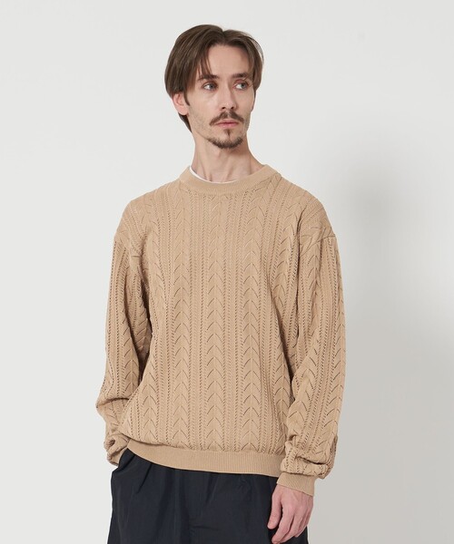 美しい UNITED BEAUTY＆YOUTH ARROWS アイレット ニット セーター トップス