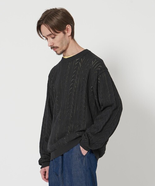 BEAUTY&YOUTH UNITED ARROWS｜アイレット パターン クルーネック