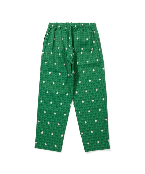 本日価格！ワッフルチェックパンツ(値札付き) SHIPS パンツ 「手洗い可能」ウール混 チェック タック ワイド