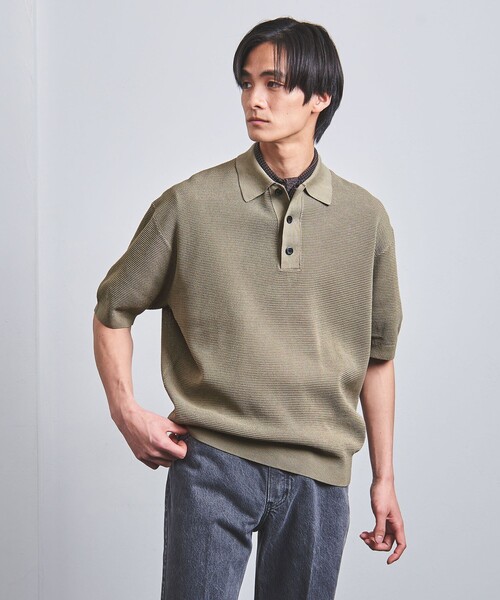 UNITED ARROWS ポロシャツ バーズアイ ニット メンズ : ZOZOTOWN
