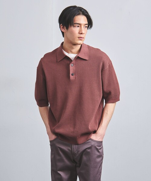 UNITED ARROWS ポロシャツ バーズアイ ニット メンズ : ZOZOTOWN