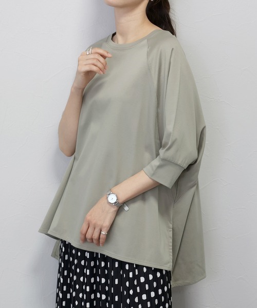 tシャツ シルケットスムースラグランワイドプルオーバー レディース | Aletta vita | 03