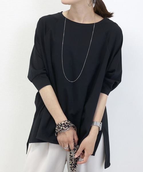 tシャツ シルケットスムースラグランワイドプルオーバー レディース | Aletta vita