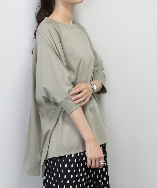 tシャツ シルケットスムースラグランワイドプルオーバー レディース | Aletta vita | 23