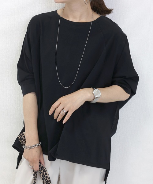 tシャツ シルケットスムースラグランワイドプルオーバー レディース | Aletta vita | 04