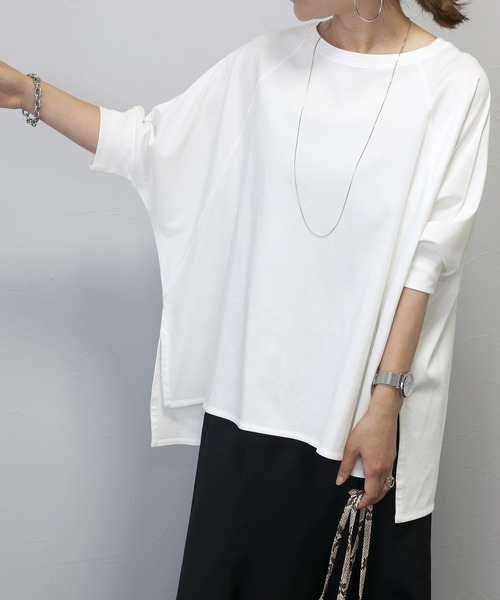 tシャツ シルケットスムースラグランワイドプルオーバー レディース | Aletta vita | 18