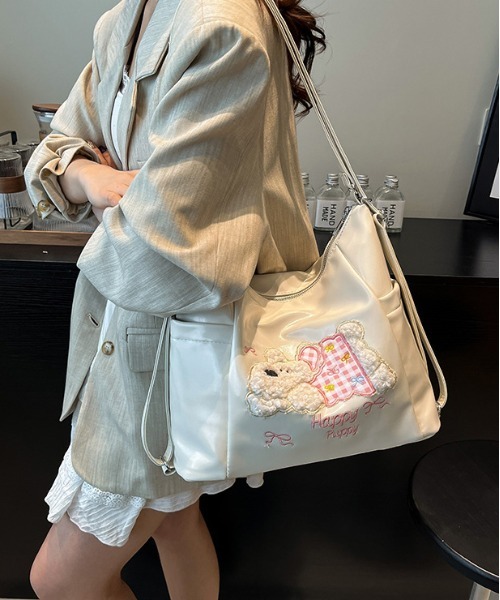 gossip!ロサンゼルス ショルダーバッグ バッグ Y2K 3D刺繍 くまマルチ