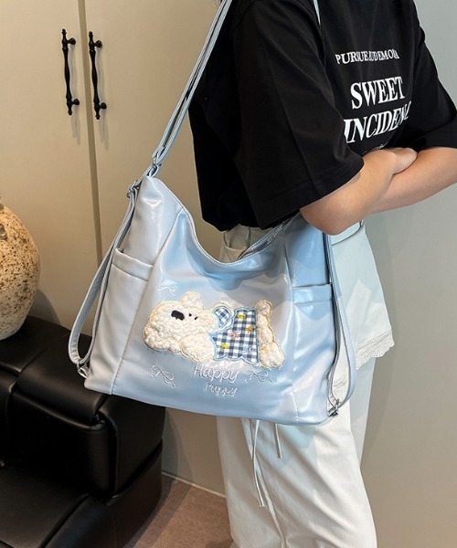 gossip!ロサンゼルス ショルダーバッグ バッグ Y2K 3D刺繍 くまマルチ