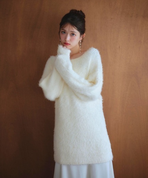 ニット セーター Feather Knit-フェザーニット　オーバーニット レディース メンズ