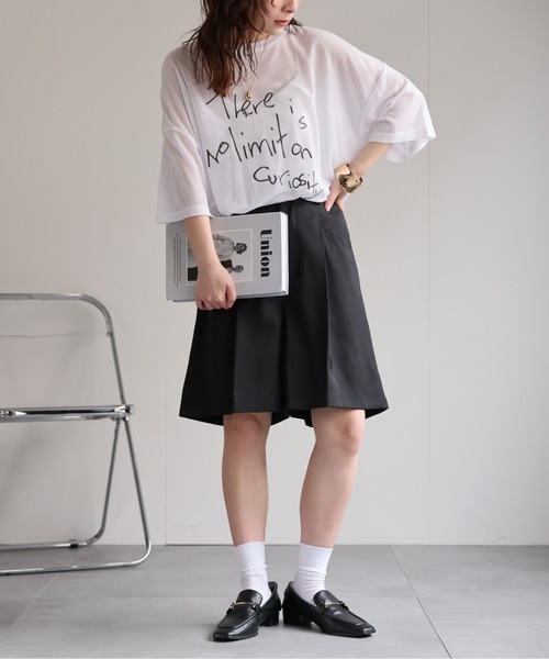 専用です。AP STUDIO  美品　ショートパンツ セール】【セットアップ対応】リネンタッチセンタープレス