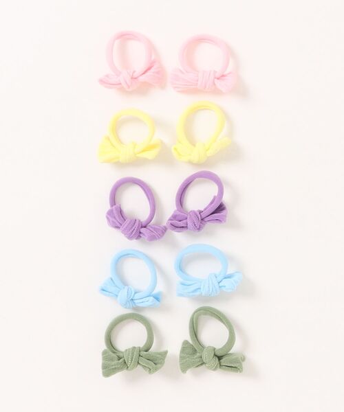 ヘアゴム 「 Bambin / ボンバン 」 10個セット リボン ジャージ