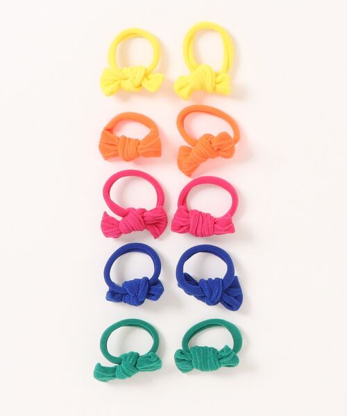 ヘアゴム 「 Bambin / ボンバン 」 10個セット リボン ジャージ