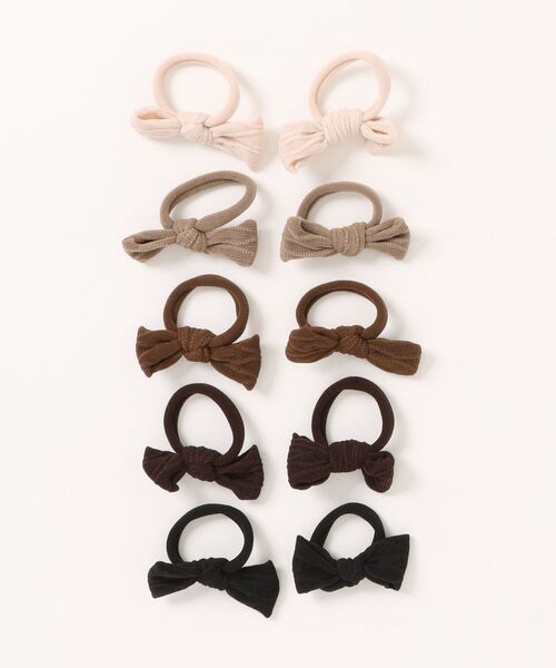 ヘアゴム 「 Bambin / ボンバン 」 10個セット リボン ジャージ