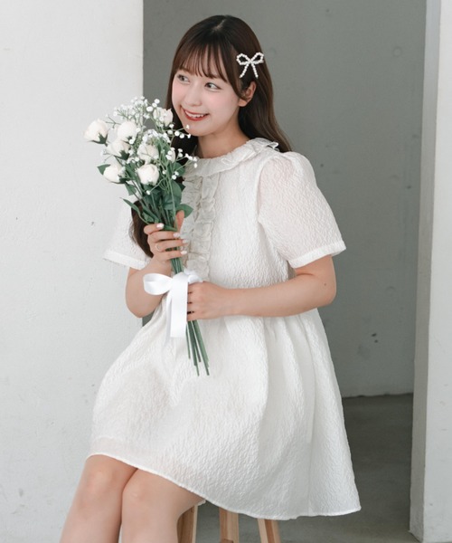 INTER FACTORY ワンピース 「mayuka」 - ホイップミニワンピース