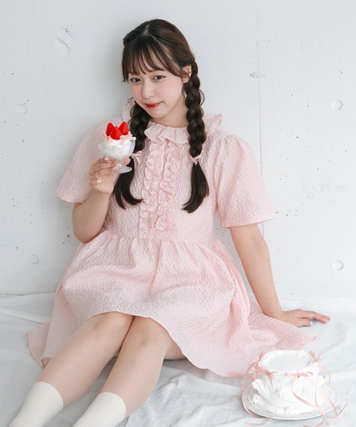 INTER FACTORY ワンピース 「mayuka」 - ホイップミニワンピース