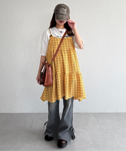 オーバーダイリボンフレアデニムパンツ オーバーダイリボンフレアデニムパンツ（デニムパンツ）｜kutir