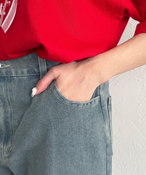 kutir ジーンズ デニム デニムパンツ オーバーダイリボンフレア