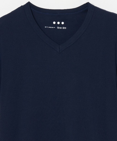 three dots（スリー ドッツ） tシャツ オーガニックコットンニット 