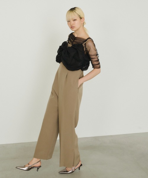 tシャツ 「ANDRESD」twisted bustier layered tops「ツイステッドビスチェレイヤードトップス」 レディース twisted bustier layered tops / ツイステッドビスチェ