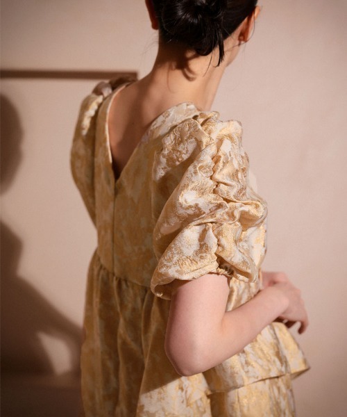 DONOBAN（ドノバン） ドレス 「ANDRESD」bubble sleeve jacquard dress