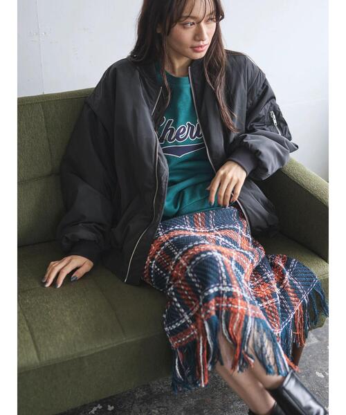 「Green Parks」 「ELENCARE DUE」ブルゾン FREE カーキ レディース_画像6