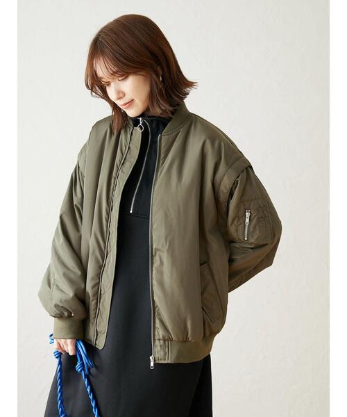 「Green Parks」 「ELENCARE DUE」ブルゾン FREE カーキ レディース_画像9