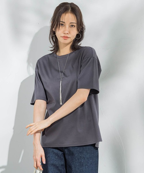 tシャツ スムースストレッチカットソー「洗濯機で洗える」 レディース