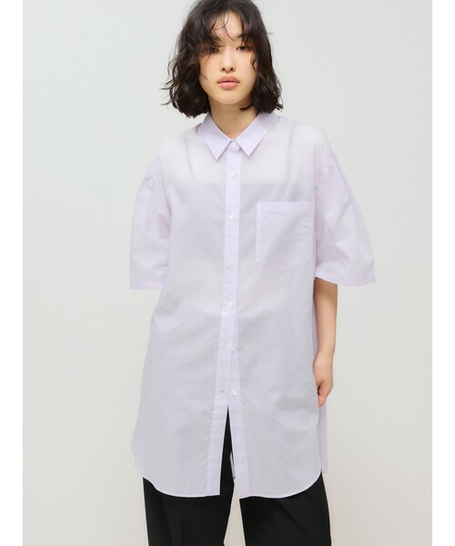 MIDIUMISOLID ホワイト ブラウス 七分袖 新品 ブラウス シャツ 
