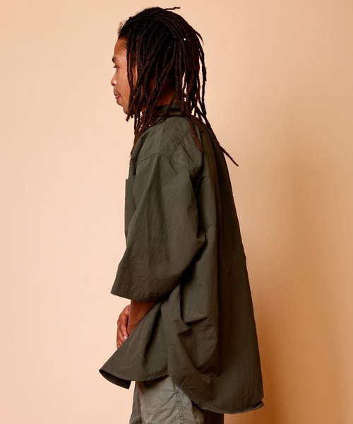 「BURLAP OUTFITTER」 半袖シャツ LARGE オリーブドラブ メンズ_画像5