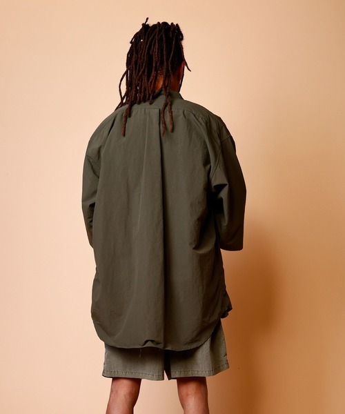 「BURLAP OUTFITTER」 半袖シャツ LARGE オリーブドラブ メンズ_画像6