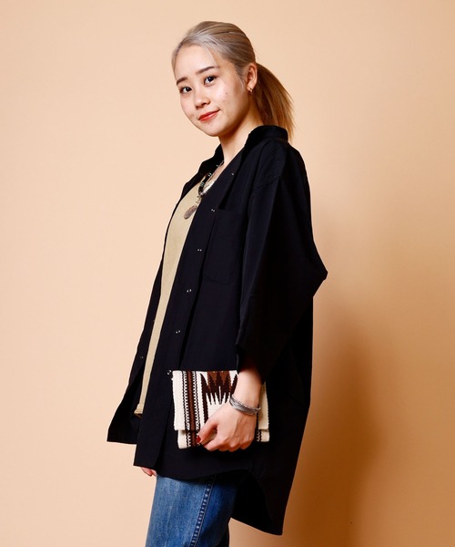 「BURLAP OUTFITTER」 半袖シャツ LARGE オリーブドラブ メンズ_画像9