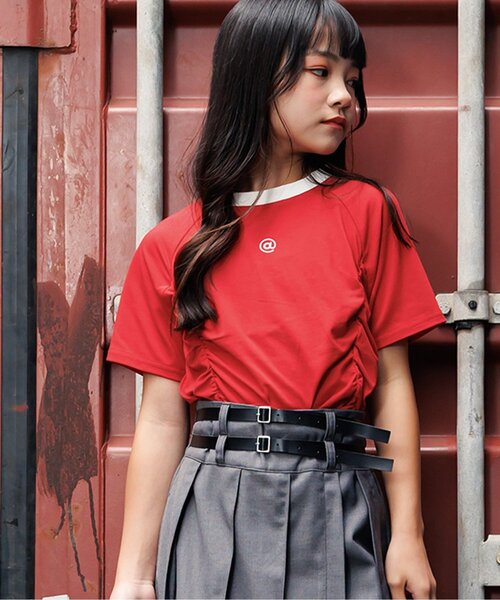 algy（アルジー） tシャツ ギャザーミニトップス キッズ 子供服 女の子