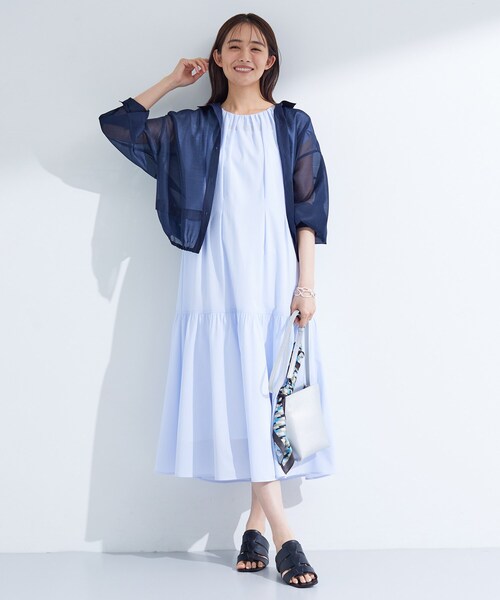 インディヴィ（INDIVI）/【1枚でコーデ完成！】タックワンピース INDIVI（インディヴィ） ワンピース 「1枚でコーデ完成！」タック