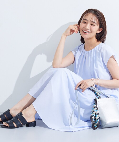 INDIVI ワンピース 「1枚でコーデ完成！」タックワンピース : ZOZOTOWN