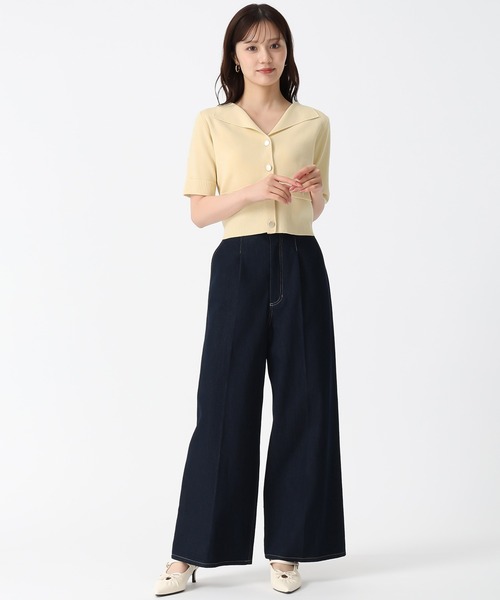 女性用ニットカーディガン カジュアルセーター スパンコール付き 婦人服 zwa-lady198-e.jpg