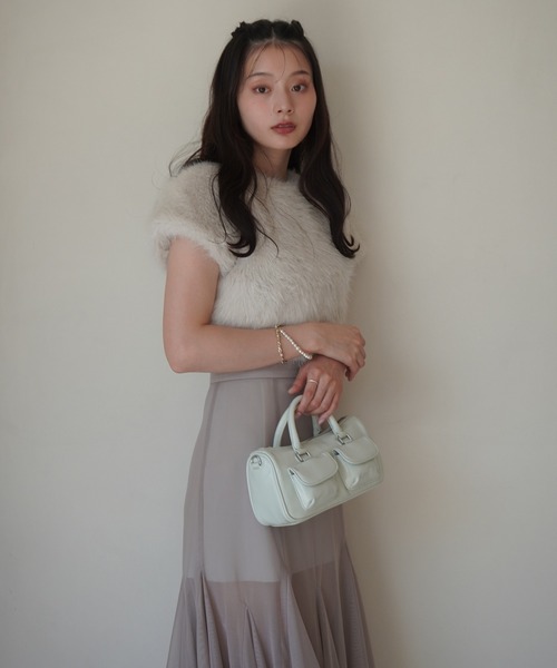 eimy トップス eimy istoire ファートップス 半袖 夏 ショート丈 秋冬