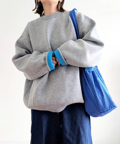 notch. ニット セーター 「notch. by yui」バイカラージャガードニット
