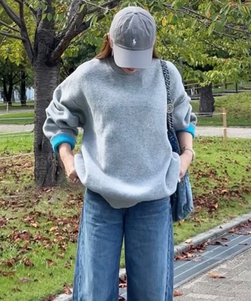 notch. ニット セーター 「notch. by yui」バイカラージャガードニット