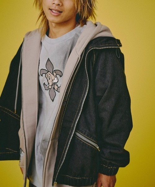 GALFY（ガルフィー） パーカー A'GEM/9 × .kom ぐるグニャデニム