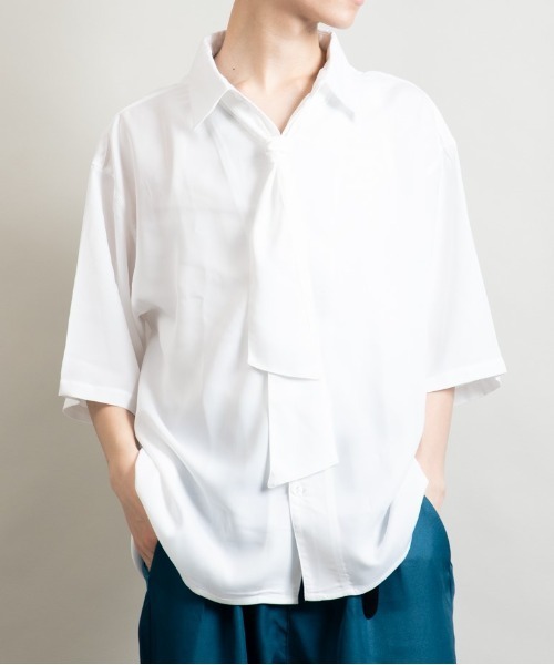 ホワイト 半袖シャツ　she tokyo En serio TOKYO 「Beno」半袖シャツ M ホワイト メンズ : ZOZOTOWN