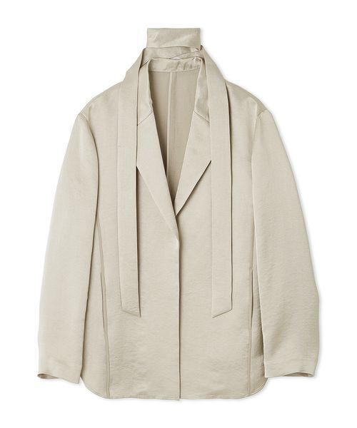 【新品未使用タグ付き】fray i.d サテンシャツジャケット FRAY I.D（フレイ・アイディー） ブラウス シャツ サテンシャツ