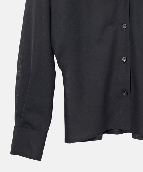 LE CIEL BLEU（ルシェルブルー） ブラウス シャツ シアーウールシャツw 