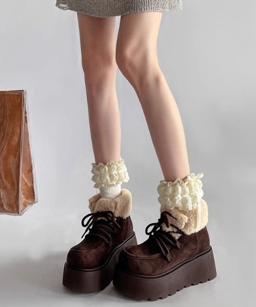 ブーツ 厚底ボアムートンブーツ レディース : ZOZOTOWN Yahoo!店