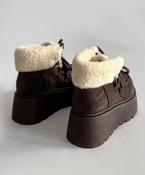 【sayamaro❁* 】レディース ムートン シューズ ブーツ 厚底ボアムートンブーツ レディース : ZOZOTOWN Yahoo!店