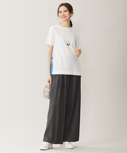 「自由区」 半袖Tシャツ 46 ホワイト レディース_画像3