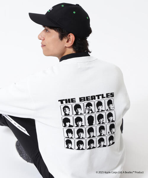 セーター ニット 「Jack Bunny!!」「The BEATLES ×Jack Bunny!!」長袖クルーネックニットプルオーバー メンズ