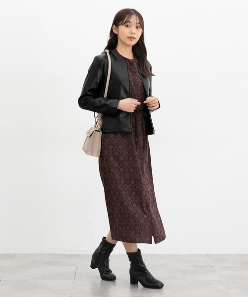 「Honeys」 「GLACIER」ジップアップブルゾン M ブラック レディース_画像5