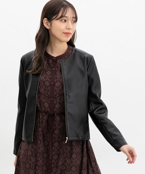 「Honeys」 「GLACIER」ジップアップブルゾン M ブラック レディース_画像6