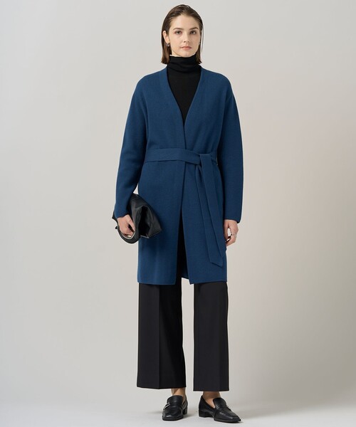 美品 ICB ミルドウール 現行 ロングカーディガン チャコール ゆったり L ICB L ミルドウール ロングカーディガン （チャコール系