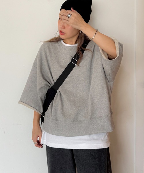 PICHI トレーナー スウェット 七分袖デイリースウェット レディース